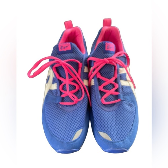 Onitsuka Tiger Ult-Racer by Asics Blue and Pink Woman’s Size 11 - Picture 2 of 9